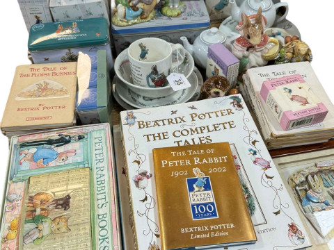 Collection of Beatrix Potter including Beswick and Royal Albert figurines,...