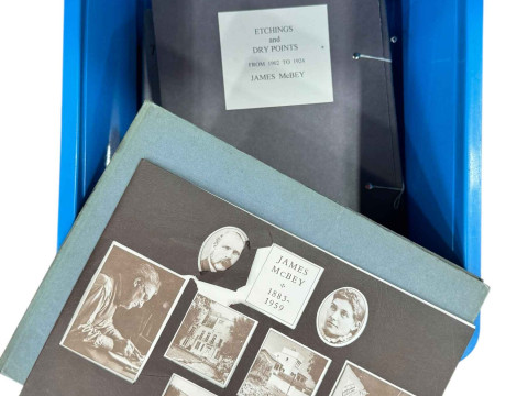 James McBey: Five volumes including Etchings and Dry Points and James...