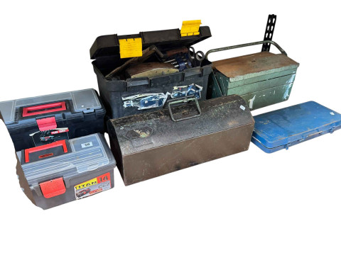 Collection of tools, tool boxes, etc.