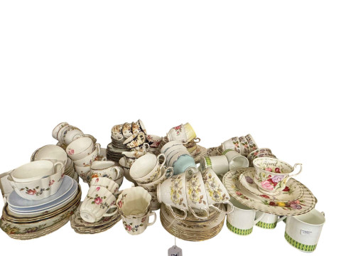 Collection of teawares including Paragon, Aynsley, etc.