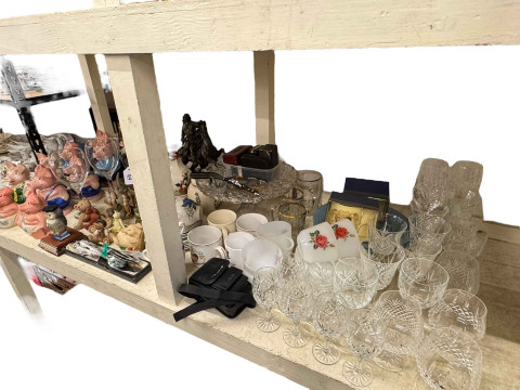 Natwest Pigs, miners lamp, wristwatches, glasses, etc.