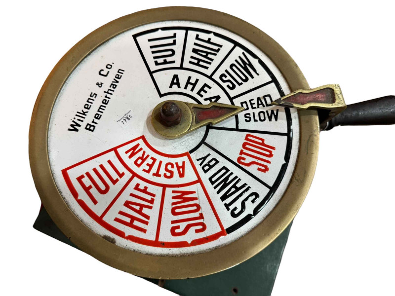 Wilkens & Co Bremerhaven ships telegraph, 24cm high.