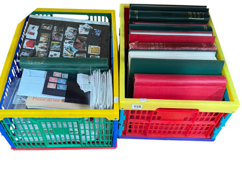 Two boxes of Channel Islands and IOM stamps, a good majority are MNH,...