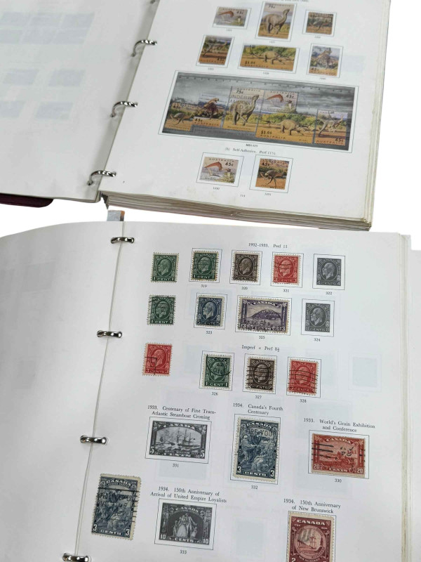 Collection of stamp albums inc 1913-1949 Australia Kangaroos, 1868-1893 Nova Scotia Canada, Christmas stamps, pre and post GB, etc.