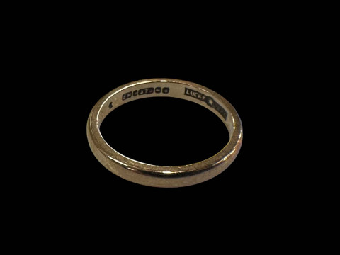 9 carat gold wedding band.