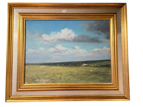 Richard Marshall, Middleham, North Yorks, oil on canvas, signed lower...