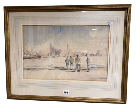 James McBey (1883-1959), New York, watercolour drawing, signed, titled...