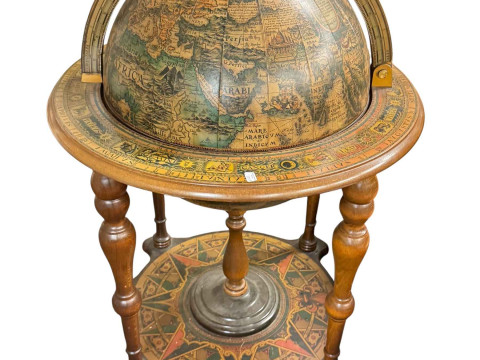 Astrological and Terrestrial globe cocktail cabinet.