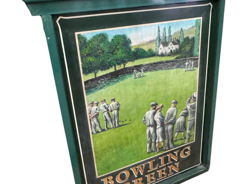 Bowling Green, reversible pub sign, 122cm by 111cm by 11cm.