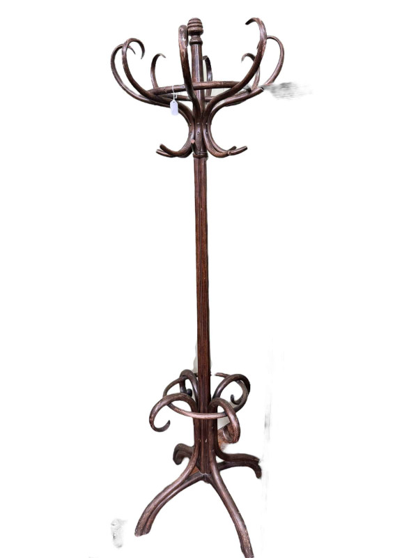 Bentwood hat, coat and stick stand, 202cm.