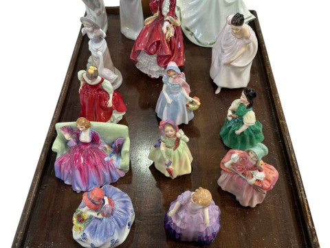 Eleven Royal Doulton figures including Sweet and Twenty and Francine,...