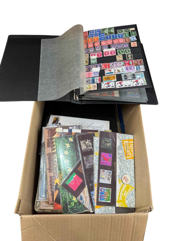 Large collection of GB face value presentation packs, commemorative FDCs, good assortment of worldwide stamps in albums and loose, postal history, Belgian and Congo interest, etc.