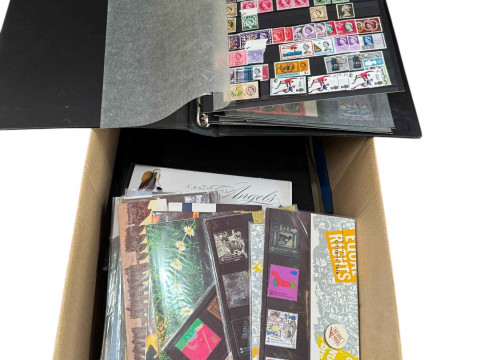 Large collection of GB face value presentation packs, commemorative FDCs, good assortment of worldwide stamps in albums and loose, postal history, Belgian and Congo interest, etc. thumbnail