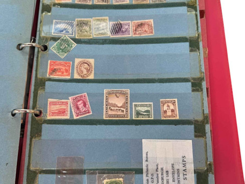 Penny Black plate 'Q.A.' red Maltese cross stamp and a plate 1B, J. F, Penny Black entire letter 'E.E.' plate, MNH Wildings definitive issues, MNH post and pre 1970s GB inc face value, early US Presidential, very good early Newfoundland, New South Wales and South Australia, July 4th 1976 Fleetwood comm FDCs (4), Gibraltar 1/2d sheet with margin gum, etc. thumbnail