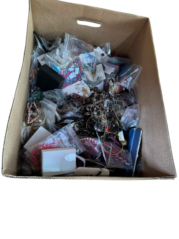 Box of costume jewellery, etc.