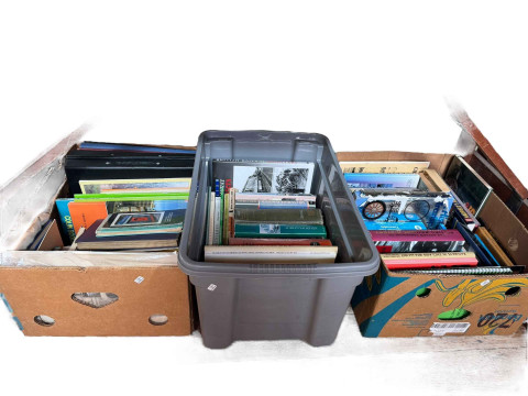 Six boxes of books including railway and local interest, etc.