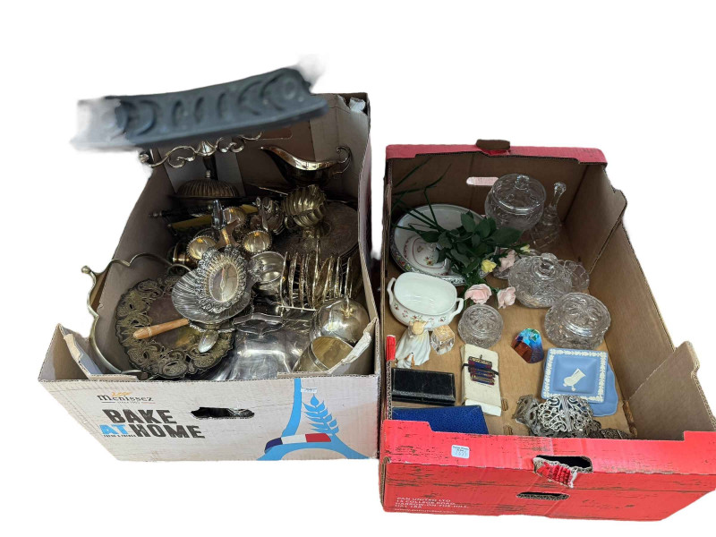 Two belt buckles including one silver, EPNS belt, Masonic regalia, plated ware, china, glass, photographic equipment, prints, etc.
