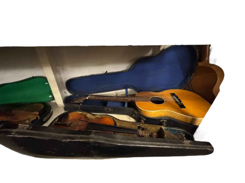 Two guitars and a collection of violins, etc. thumbnail