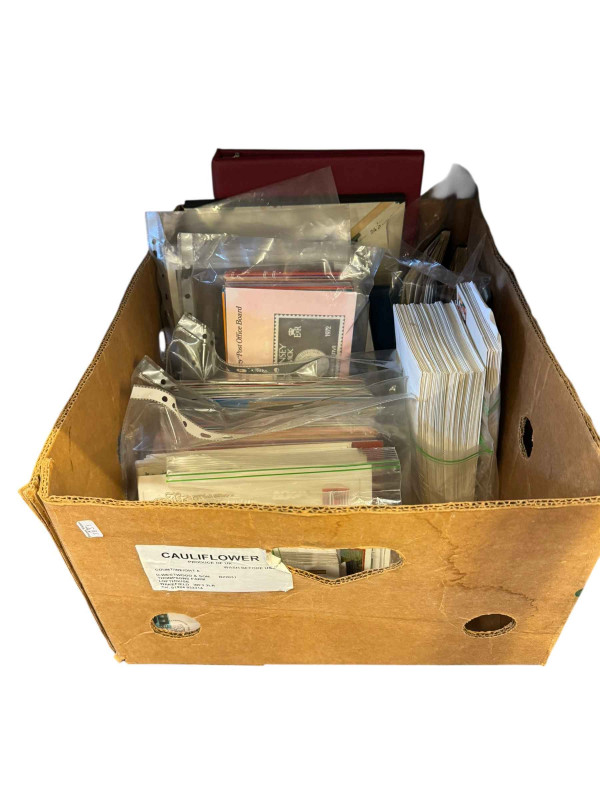 Collection of LP records, commemorative FDCs, etc.