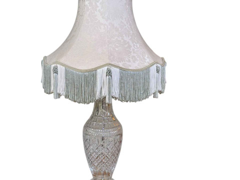 Waterford table lamp with shade.