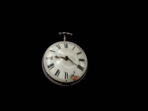 George III silver pocket watch, movement signed Jas. Franklin, London.