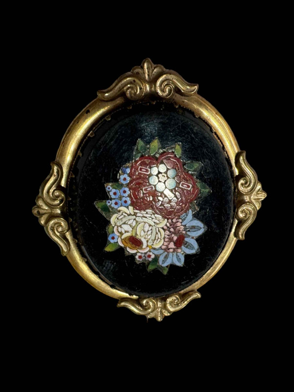 Victorian mosaic brooch.