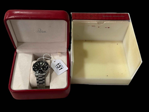 Omega gents Seamaster Professional Stainless Steel wristwatch, boxed and with papers (warranty card dated 2004). thumbnail