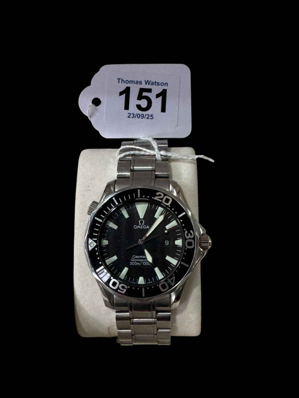 Omega gents Seamaster Professional Stainless Steel wristwatch, boxed and with papers (warranty card dated 2004).