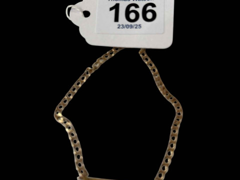 9 carat gold ID bracelet.