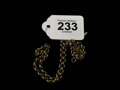 9 carat gold chain necklace.