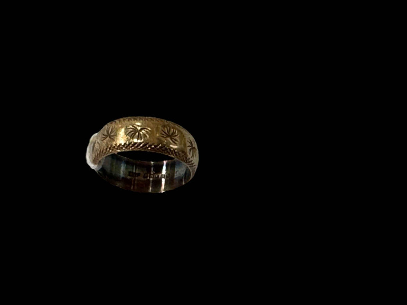 9 carat gold wedding band.
