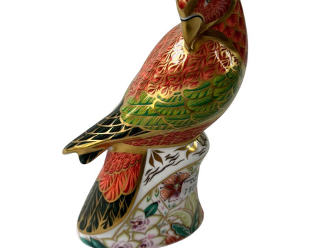 Royal Crown Derby limited edition Lorikeet paperweight, 15cm, boxed.