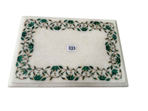 Pietra Dura marble stand, 36cm by 25cm.