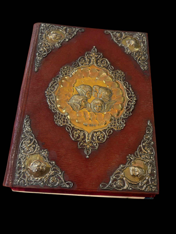 Late Victorian embossed silver mounted blotter, Birmingham 1899.