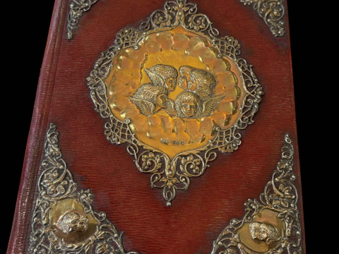 Late Victorian embossed silver mounted blotter, Birmingham 1899.