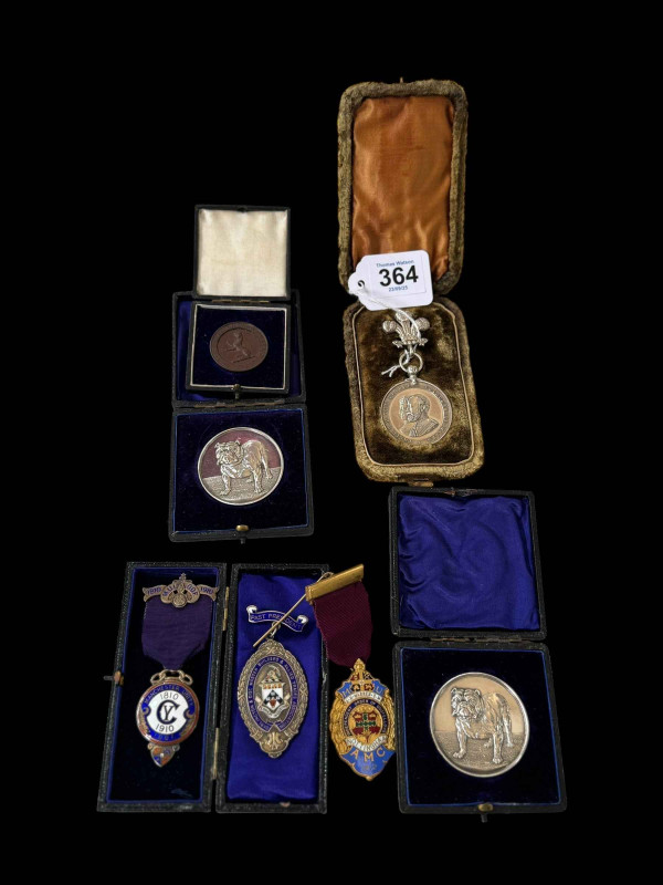 Two Scottish Bulldog medals, silver and other medals (7).