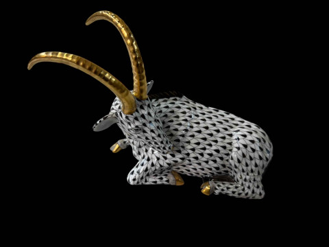 Herend antelope, 15.5cm height.