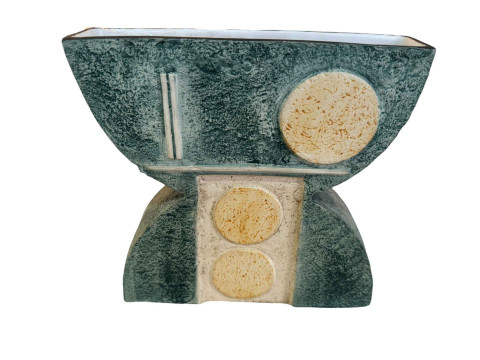 Troika Anvil vase by Louise Jinks, 22cm.