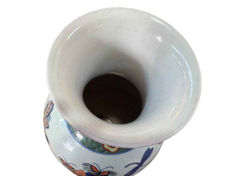 Pair large Chinese vases decorated with butterflies and insects, blue seal mark to base, 45cm. thumbnail