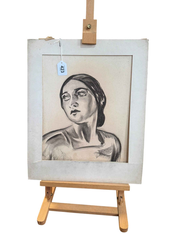 Attributed to Dame Laura Knight, Madonna Lydia Kopokova, watercolour and wash ink, 49cm by 40cm, including mount, titled verso.