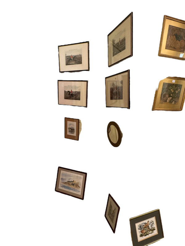 Collection of seventeen various framed prints including set of four Alken hunting prints, limited edition prints, etc.
