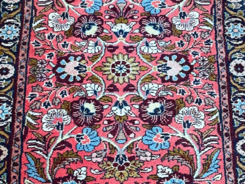 Persian floral decorated carpet runner, 3.00 by 0.75. thumbnail