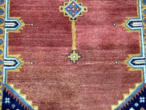 Pair rust ground Persian runners, 3.00 by 0.78. thumbnail