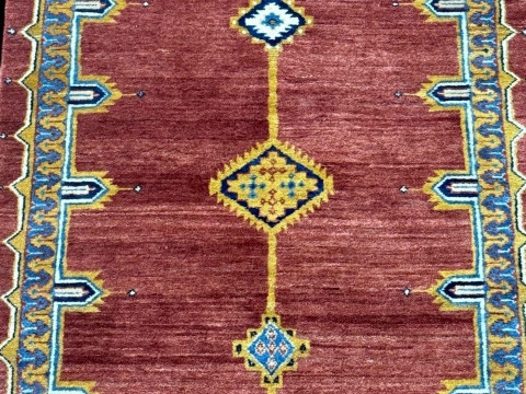 Pair rust ground Persian runners, 3.00 by 0.78. thumbnail