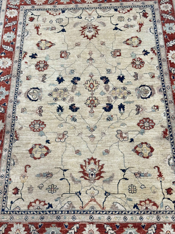 Indian border carpet, 2.33 by 1.67.
