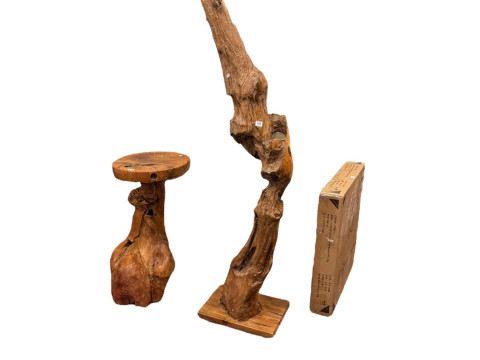 Naturalistic arboreal table, arboreal sculpture and as new Tetro wine...
