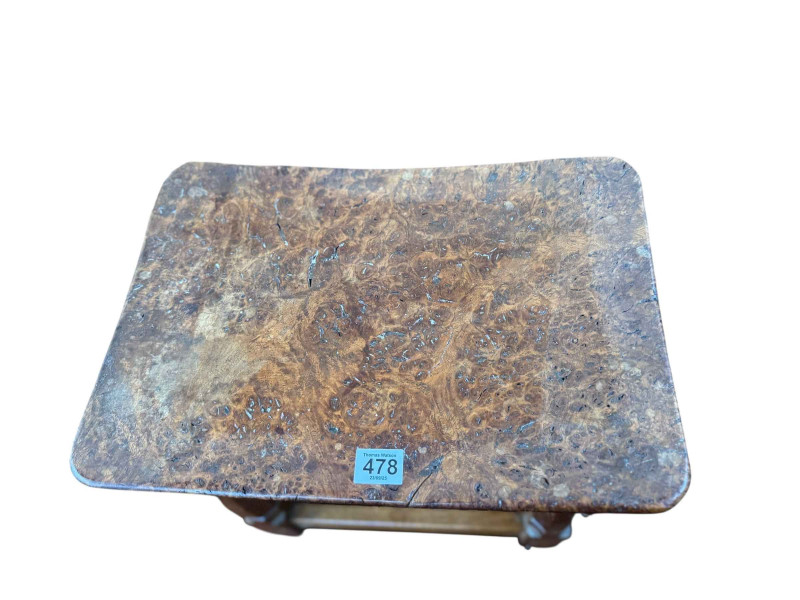 Robert Thompson 'Mouseman' Pollard oak dish topped stool, 38cm by 40.5cm by 28cm.