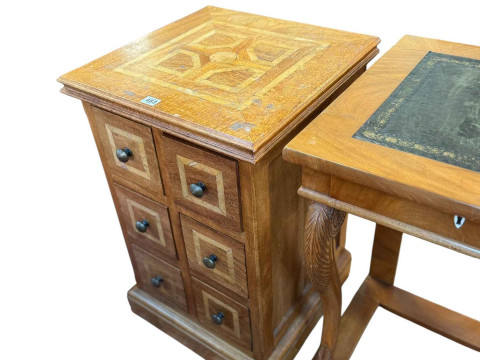 Barker & Stonehouse Flagstone six drawer pedestal chest, 77cm by 48cm...
