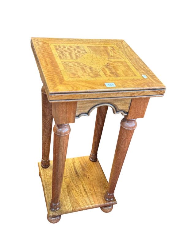 Barker & Stonehouse Flagstone two tier lamp table, 77cm by 40cm by 40cm.