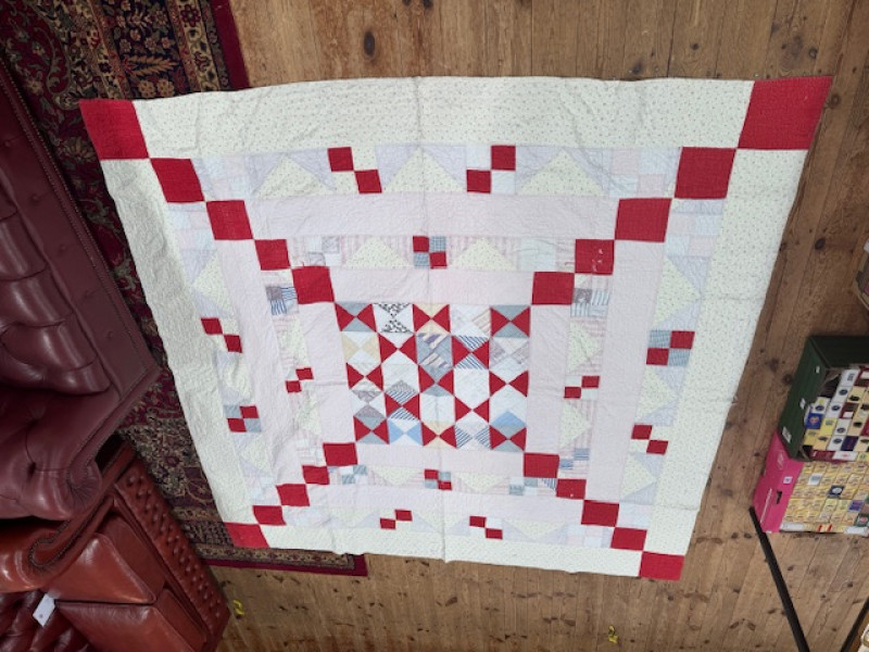 Four antique quilts including two patchwork.